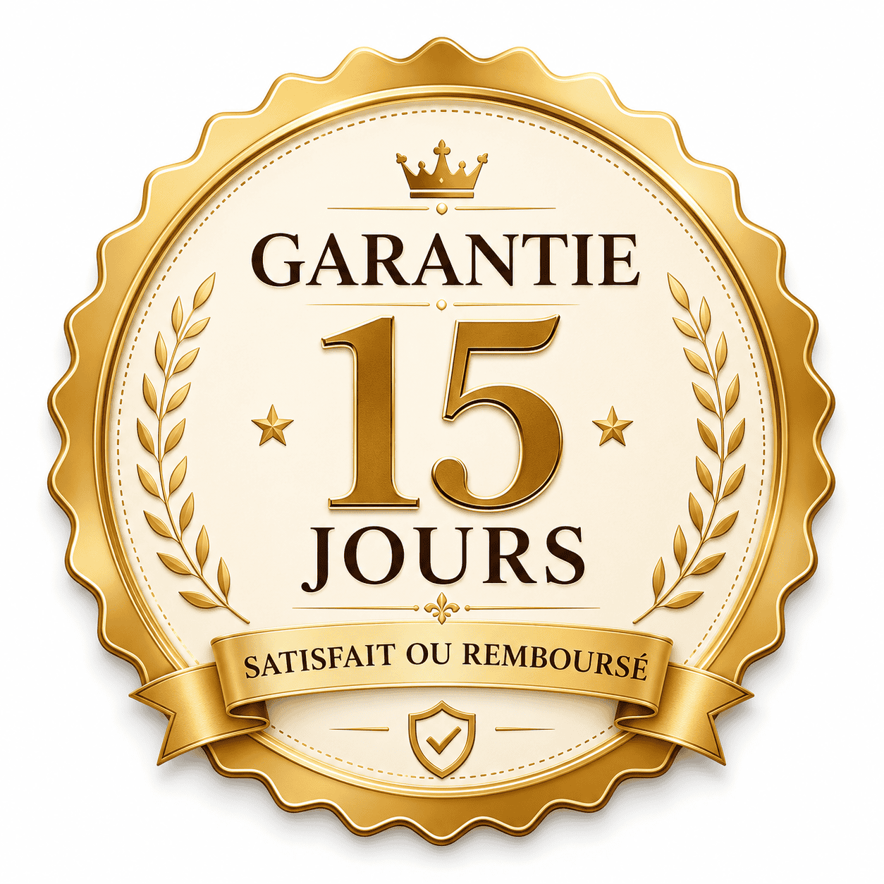 Sceau de garantie de 15 jours